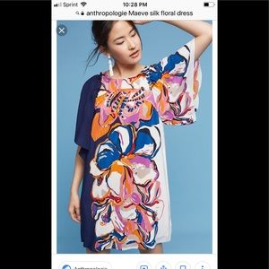 Anthropologie silk dress